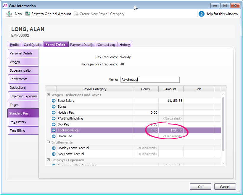 Allowances MYOB AccountRight MYOB Help Centre